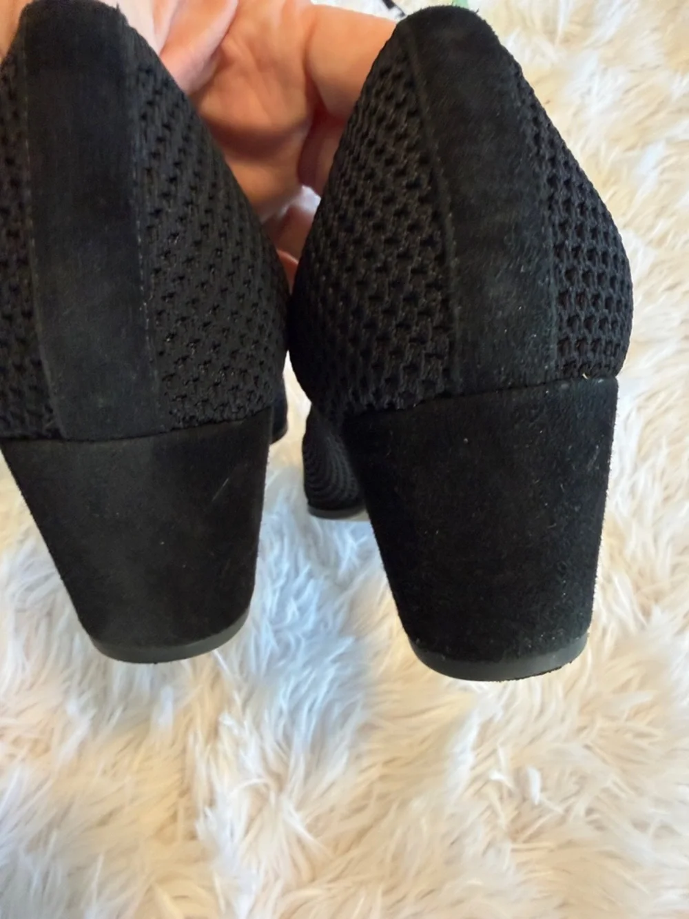Eileen Fisher Kiss Knit Black Pump Heels 7